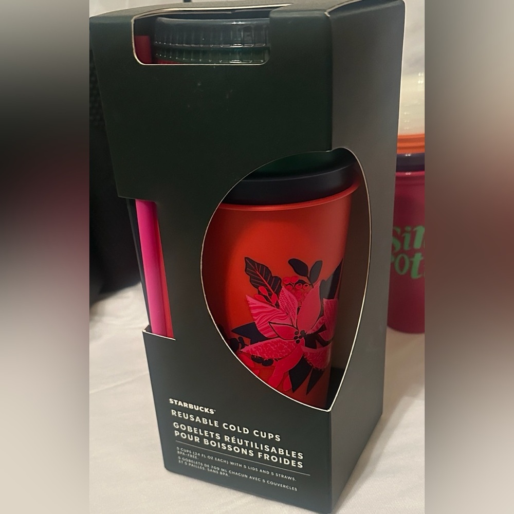 Starbucks Red and Black Reusable Cold Cups